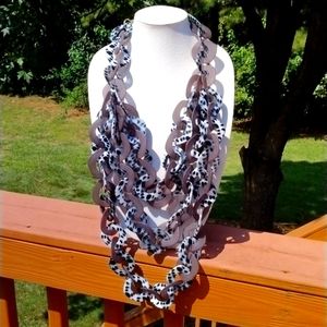 Sassy Jones Zaria Mini Luxe Set-  2-pc Black/Grey Leopard